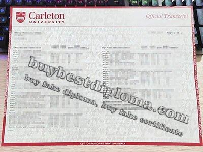 Carleton University transcript, Carleton University diploma,