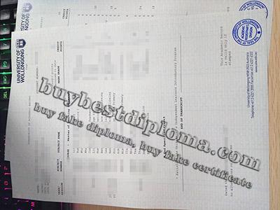 University of Wollongong transcript, UOW transcript,