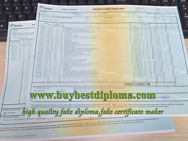 Ontario Student Transcript