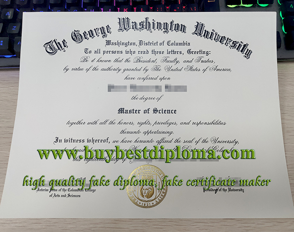 George Washington University diploma