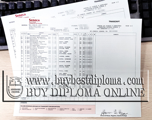 Seneca College transcript Seneca College transcript