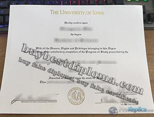 University of Iowa diploma, University of Iowa degree, University of Iowa certificate, 爱荷华大学证书,
