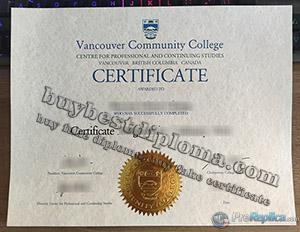 Vancouver Community College diploma, Vancouver Community College certificate, 温哥华社区学院证书,