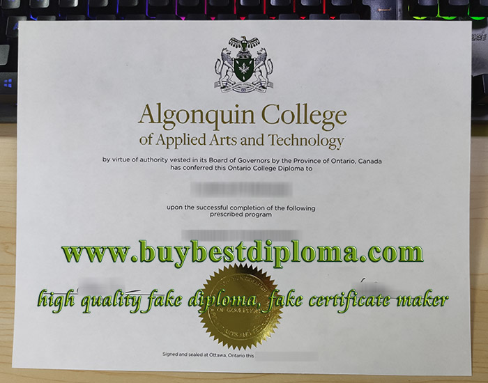 Algonquin College diploma Algonquin College diploma