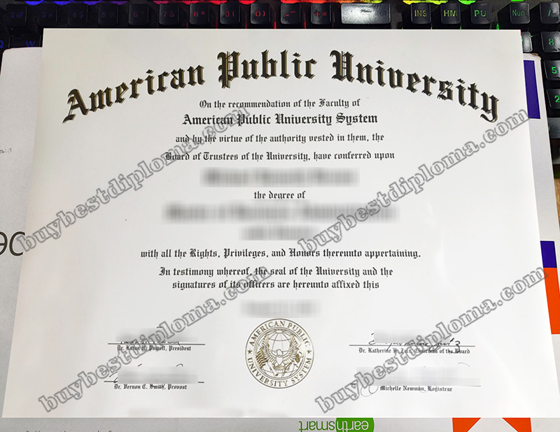 American Public University diploma American Public University diploma