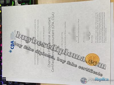 Chartered Professional Accountants certificate, CPA British Columbia certificate,