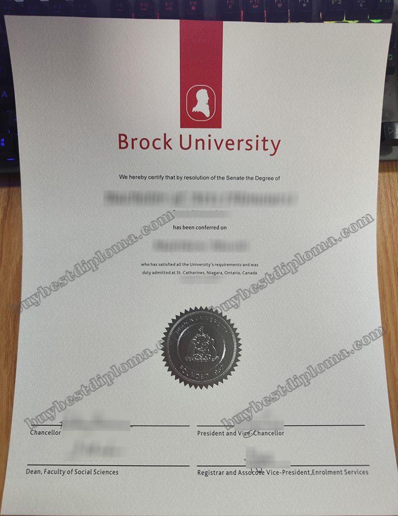 Brock University diploma Brock University diploma