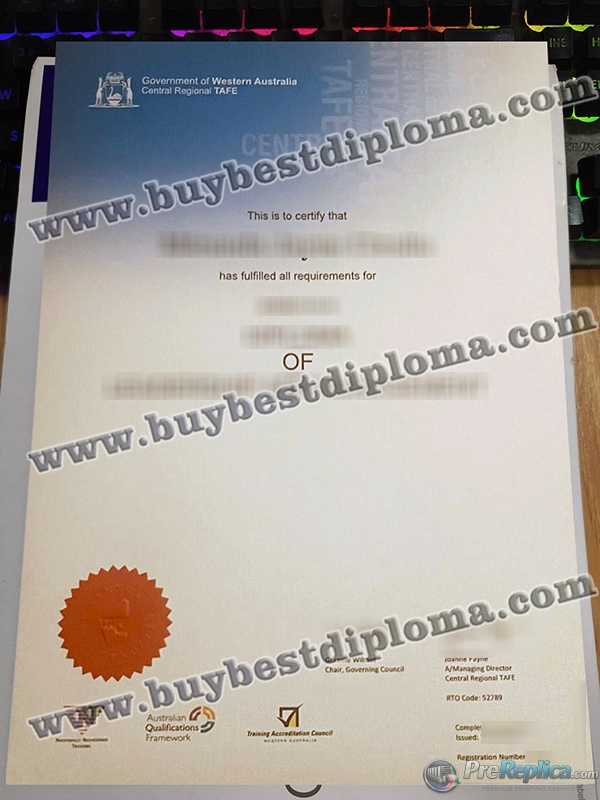 Central Regional TAFE diploma