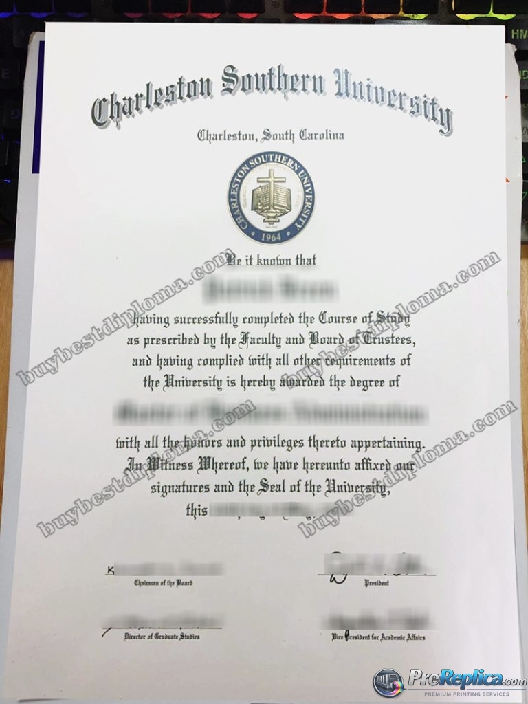 Charleston Southern University diploma