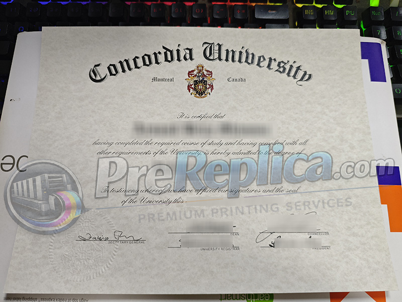 Concordia University diploma