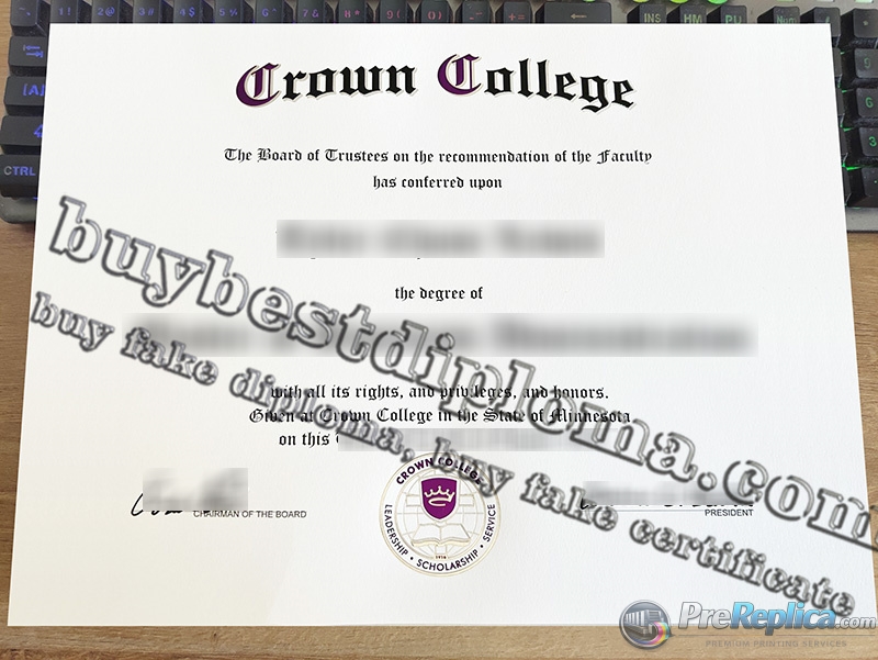 Crown College diploma, Crown College certificate,