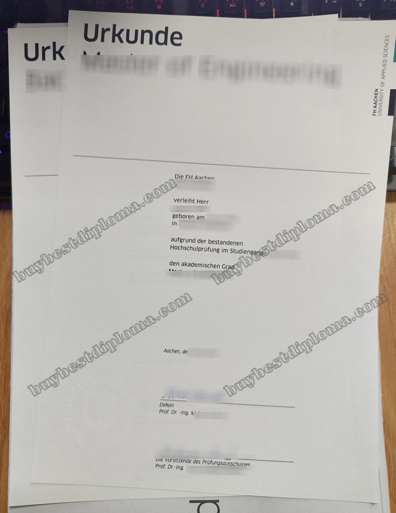 FH Aachen diploma, FH Aachen urkunde, FH Aachen diploma, FH Aachen urkunde,