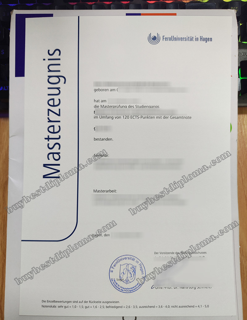 FernUniversität in Hagen zeugnis