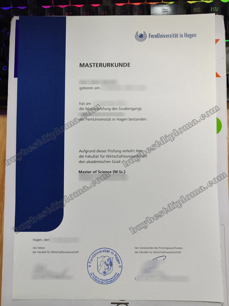 FernUniversität in Hagen masterurkunde, FernUniversität in Hagen masterurkunde,