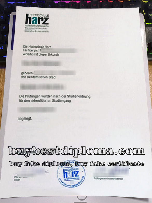 Hochschule Harz urkunde Hochschule Harz urkunde