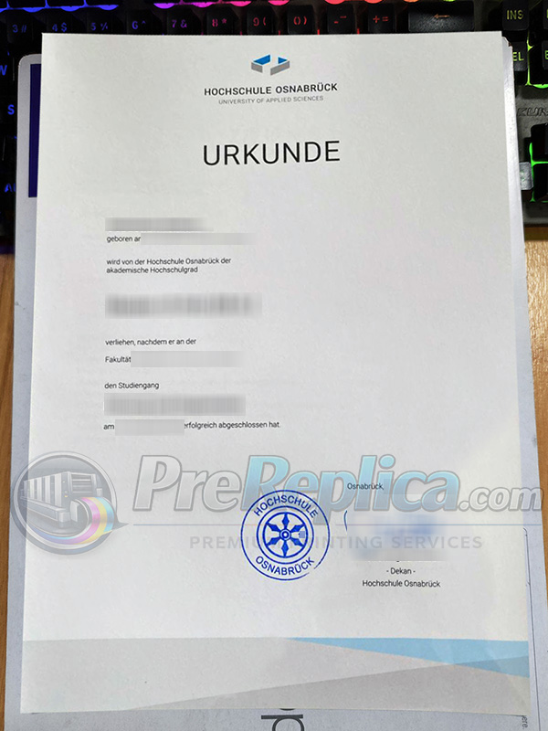 Hochschule Osnabrück urkunde