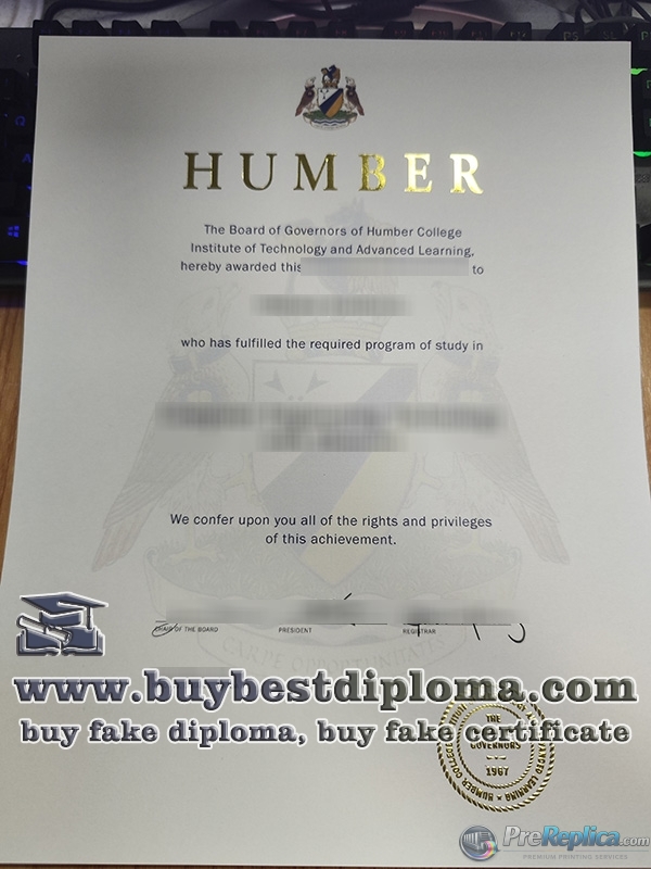 Humber College diploma