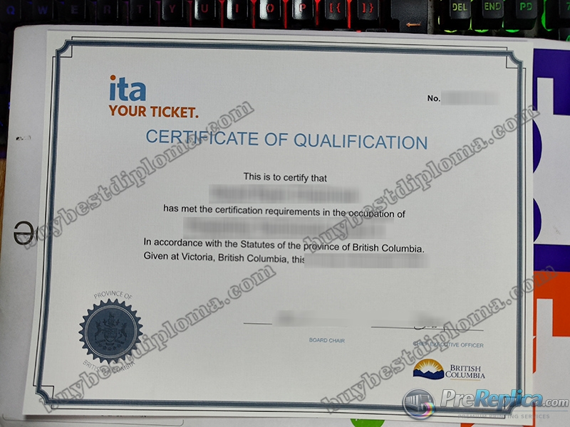 ITA certificate of qualification