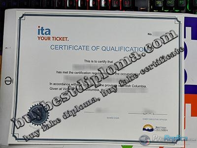 ITA certificate, Industry Training Authority certificate,