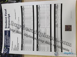 Liverpool John Moores University transcript, fake LJMU transcript, Liverpool John Moores University certificate,