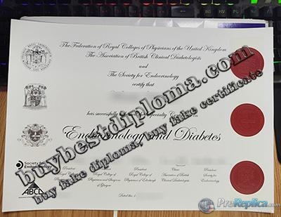 Endocrinology and Diabetes certificate