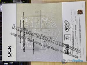 OCR GCE certificate, fake OCR certificate,
