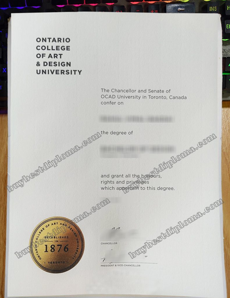 OCAD University diploma OCAD University diploma
