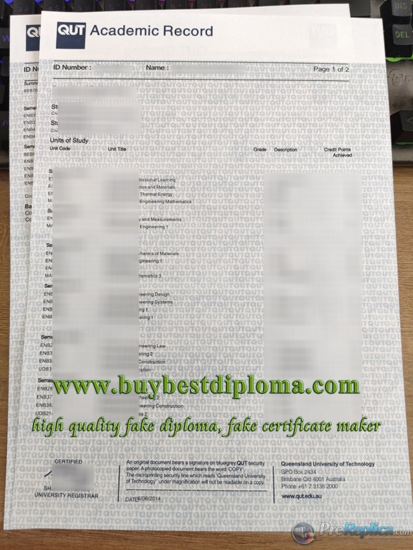 Queensland University of Technology transcript