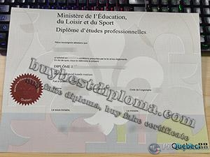 Québec Ministère de l’Éducation diploma, fake Quebec diploma of professional,