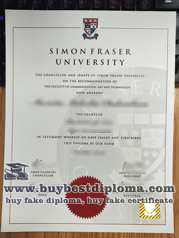 Simon Fraser University diploma Simon Fraser University diploma