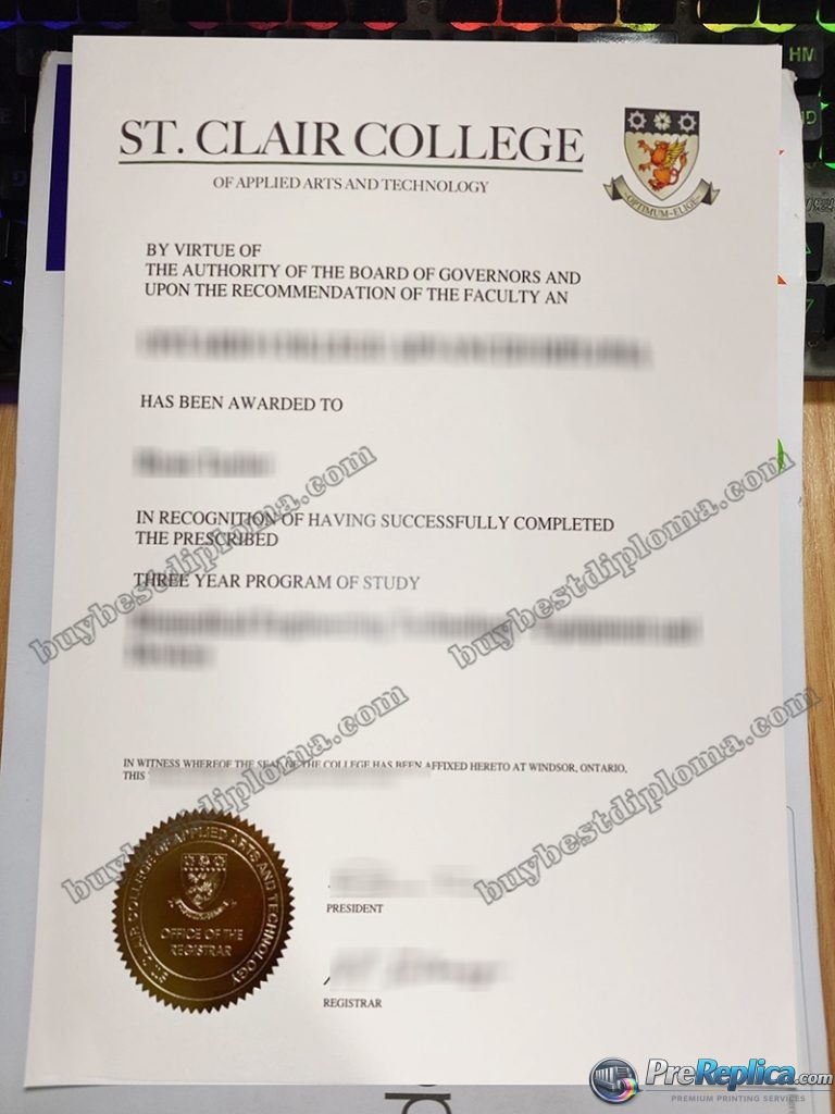 St. Clair College diploma St. Clair College diploma