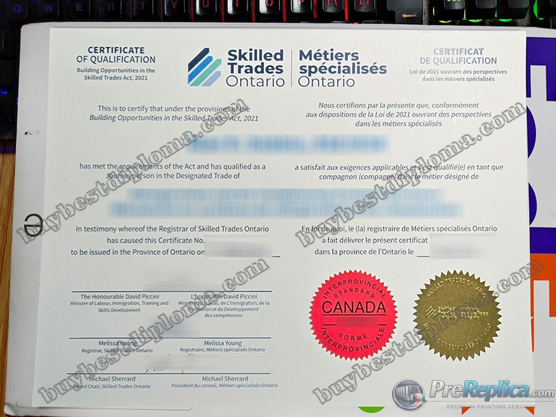 Skilled Trades Ontario certificate Skilled Trades Ontario certificate
