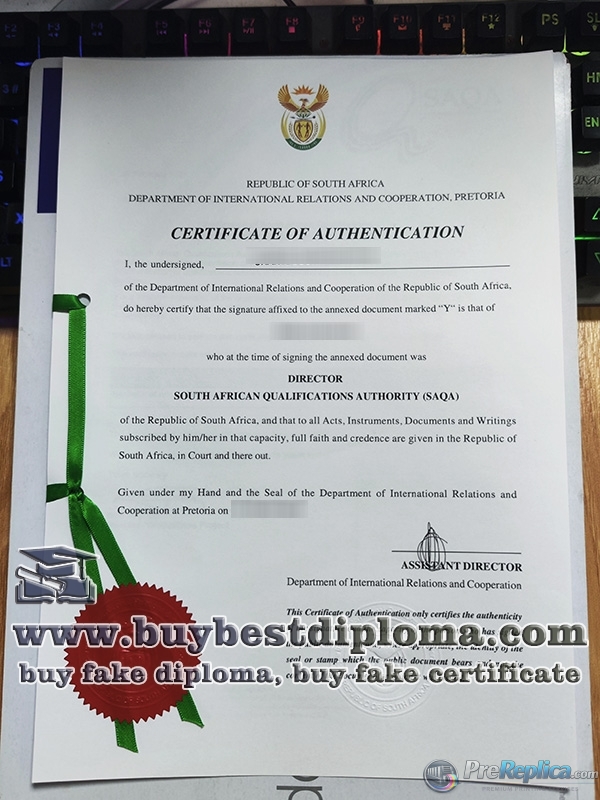 South Africa certificate of authentication, South Africa apostille,