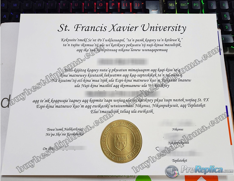 St. Francis Xavier University diploma St. Francis Xavier University diploma