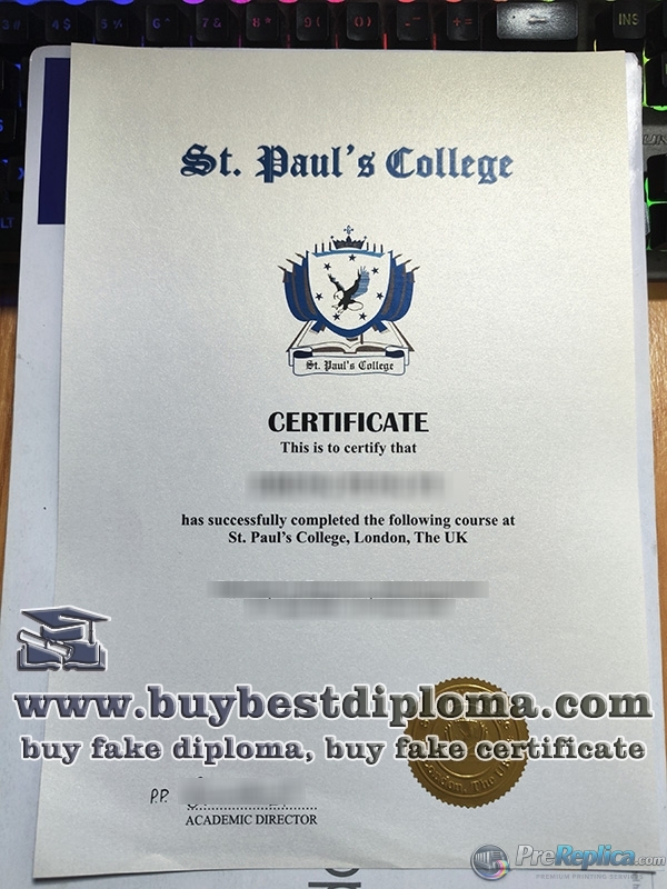 St Paul's College diploma