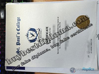 St Paul's College diploma, St Paul's College certificate,