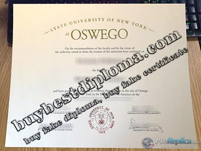 State University of New York At Oswego diploma, fake SUNY Oswego diploma,
