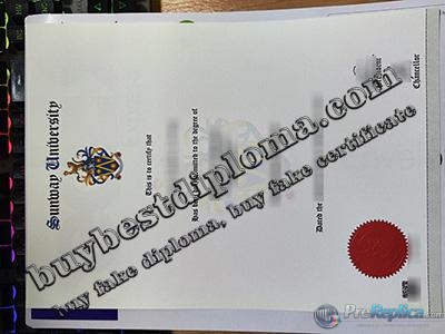 Sunway University degree, Sunway University certificate,