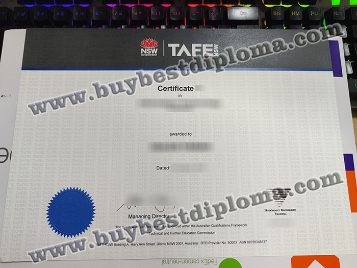 TAFE NSW certificate TAFE NSW certificate