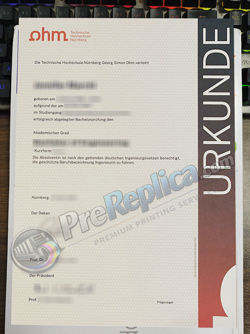 Technische Hochschule Nürnberg urkunde