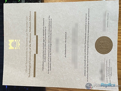 Technological University of the Shannon certificate, TUS diploma,