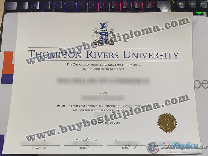 Thompson Rivers University diploma Thompson Rivers University diploma