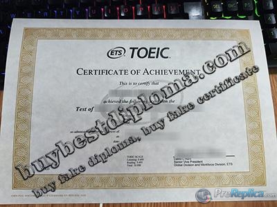 TOEIC certificate, TOEIC exam result,