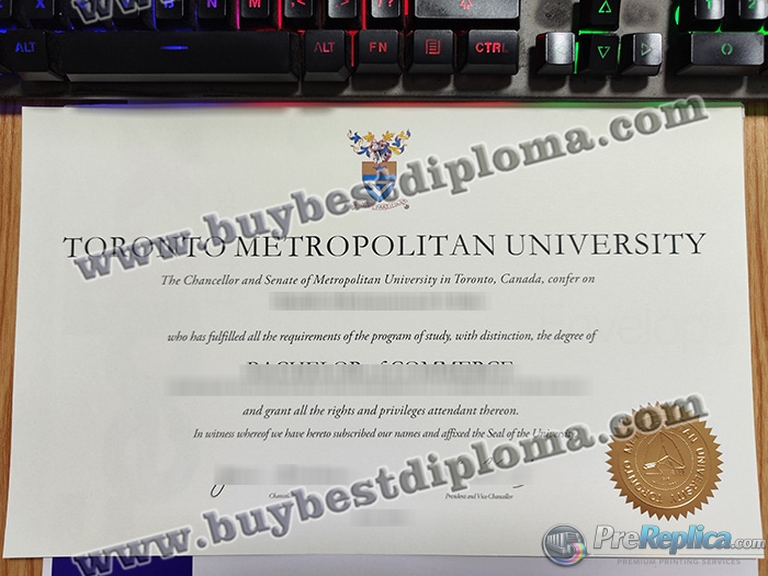 Toronto Metropolitan University diploma Toronto Metropolitan University diploma