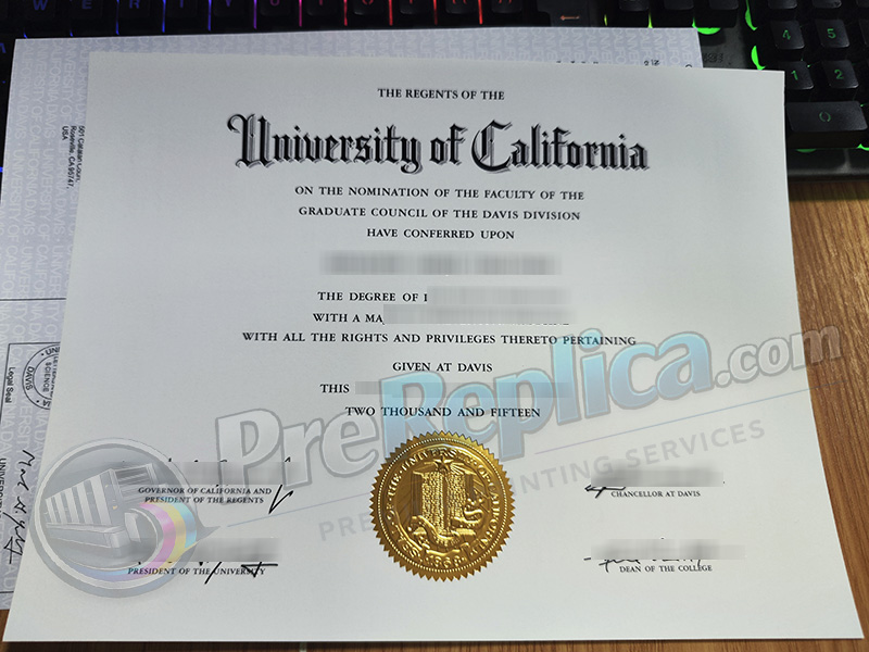 UC Davis diploma