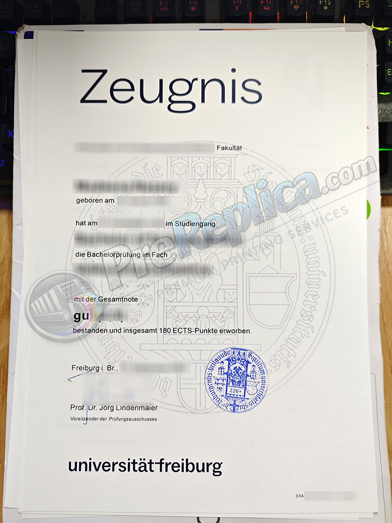 Universität Freiburg zeugnis
