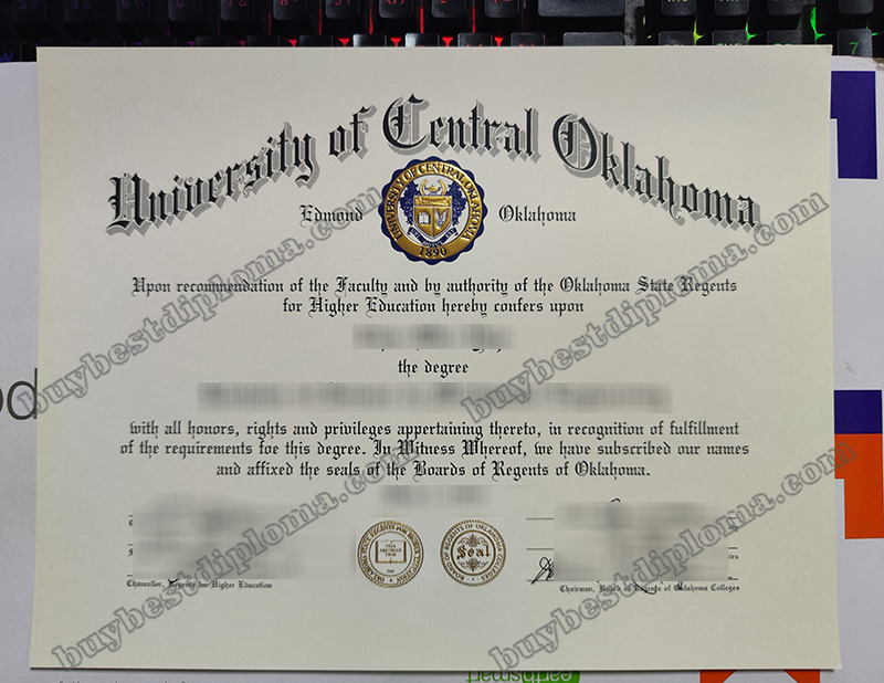 University of Central Oklahoma diploma