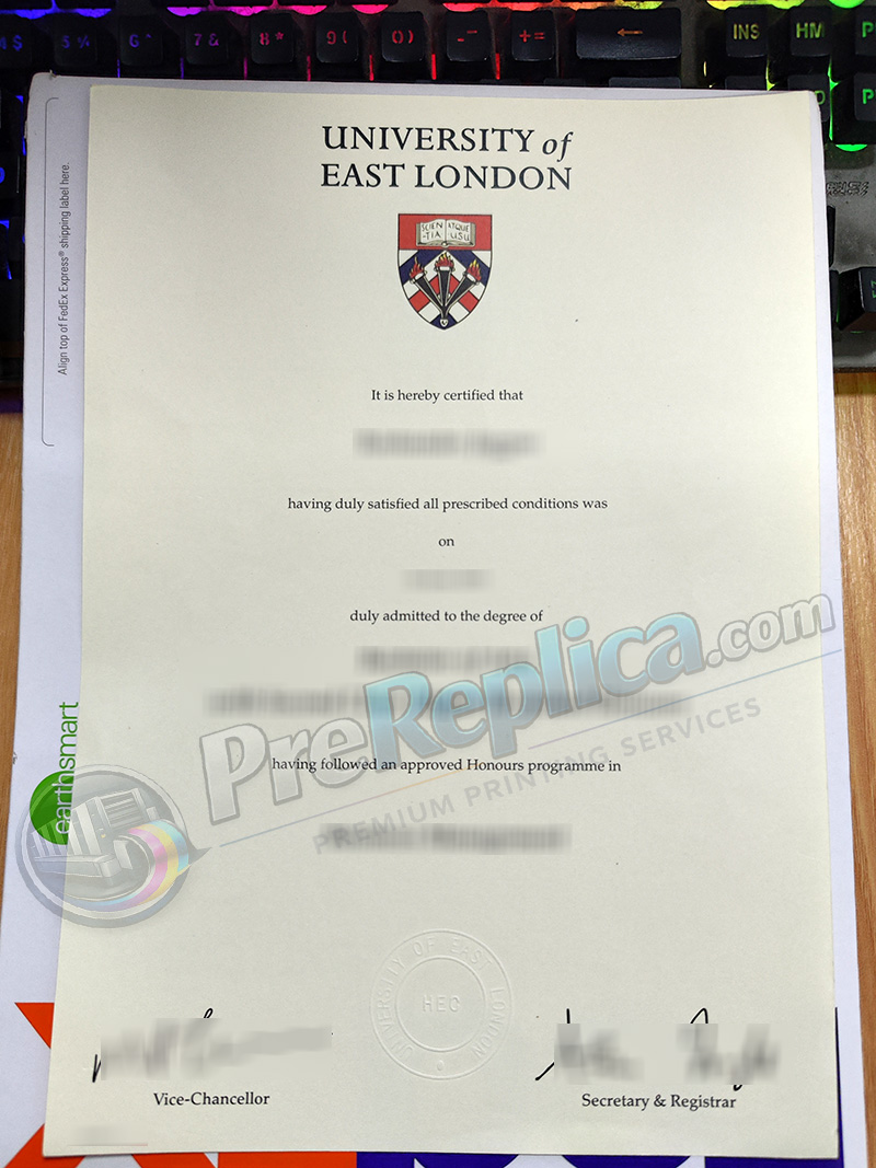 University of East London degree