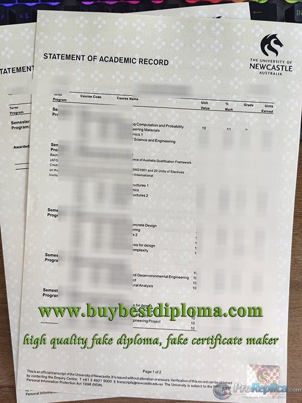 University of Newcastle transcript University of Newcastle transcript