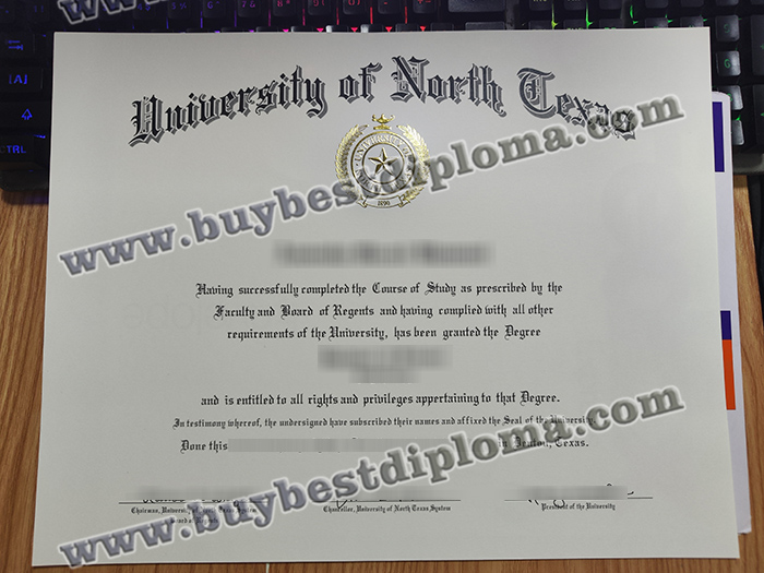 University of North Texas diploma University of North Texas diploma
